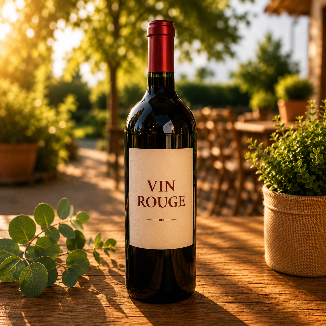 Bouteille de vin rouge